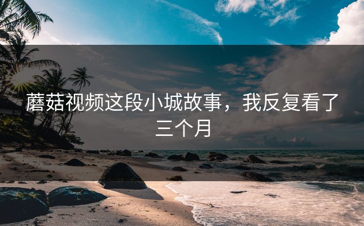 蘑菇视频这段小城故事，我反复看了三个月